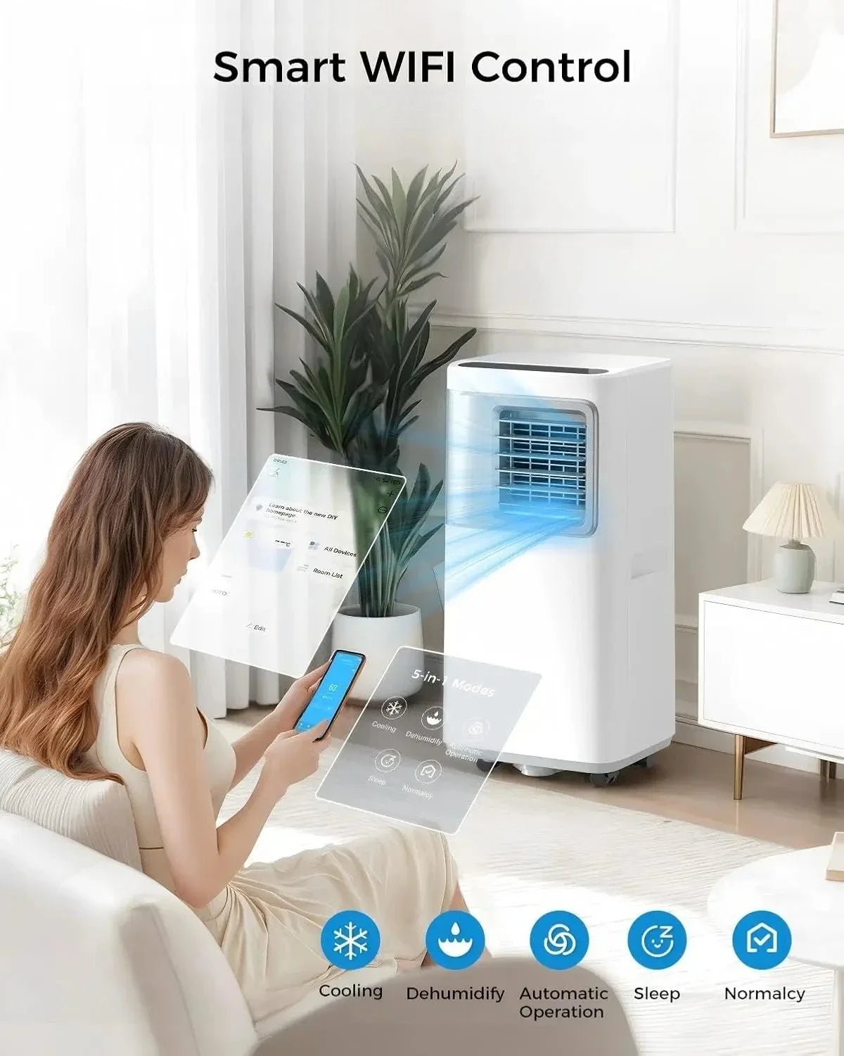 Portable-Air-Conditioner - 5 in 1 Wifi Smart Air Conditioner