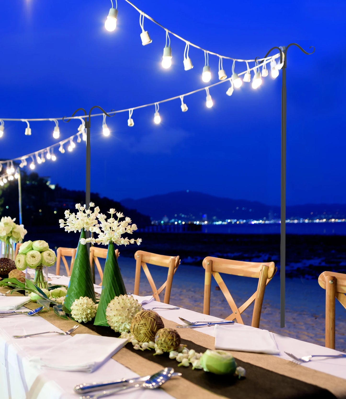2 Pack Outdoor String Light Poles