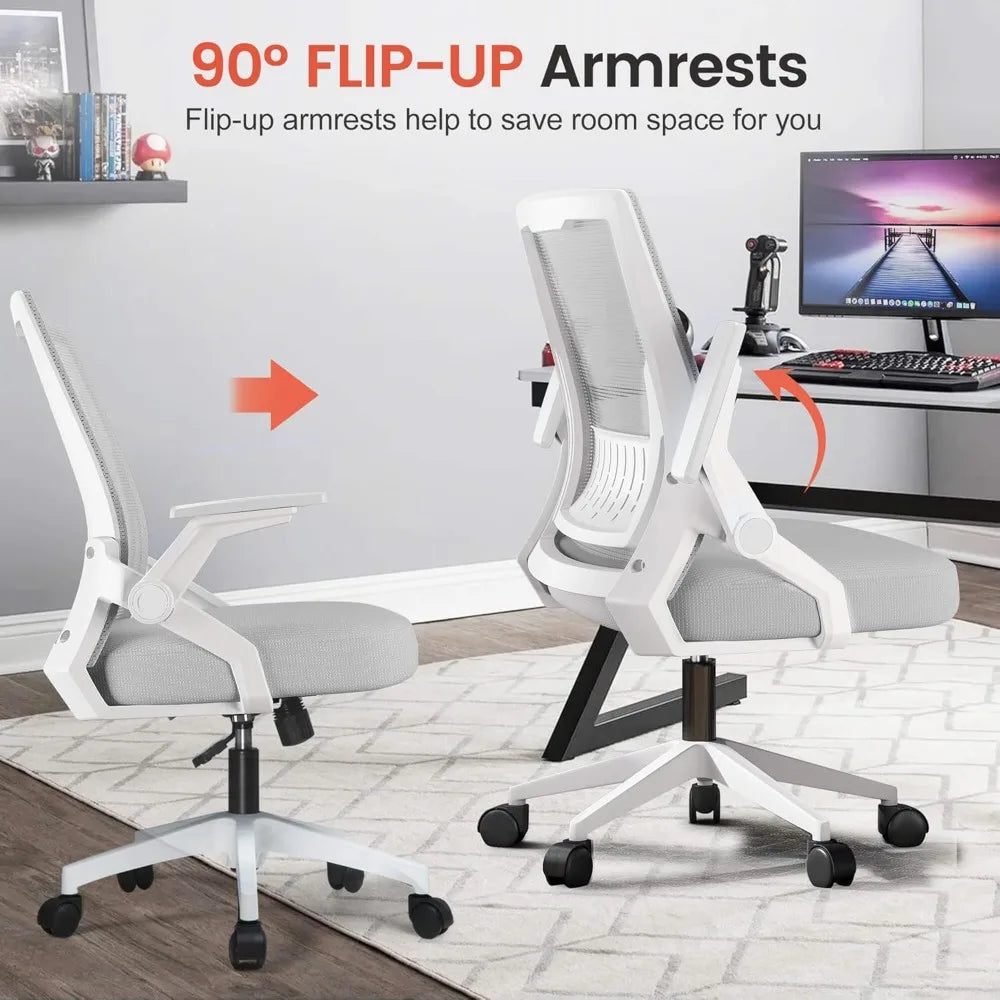 Ergonomic Computer Chair Flip-up Armrests