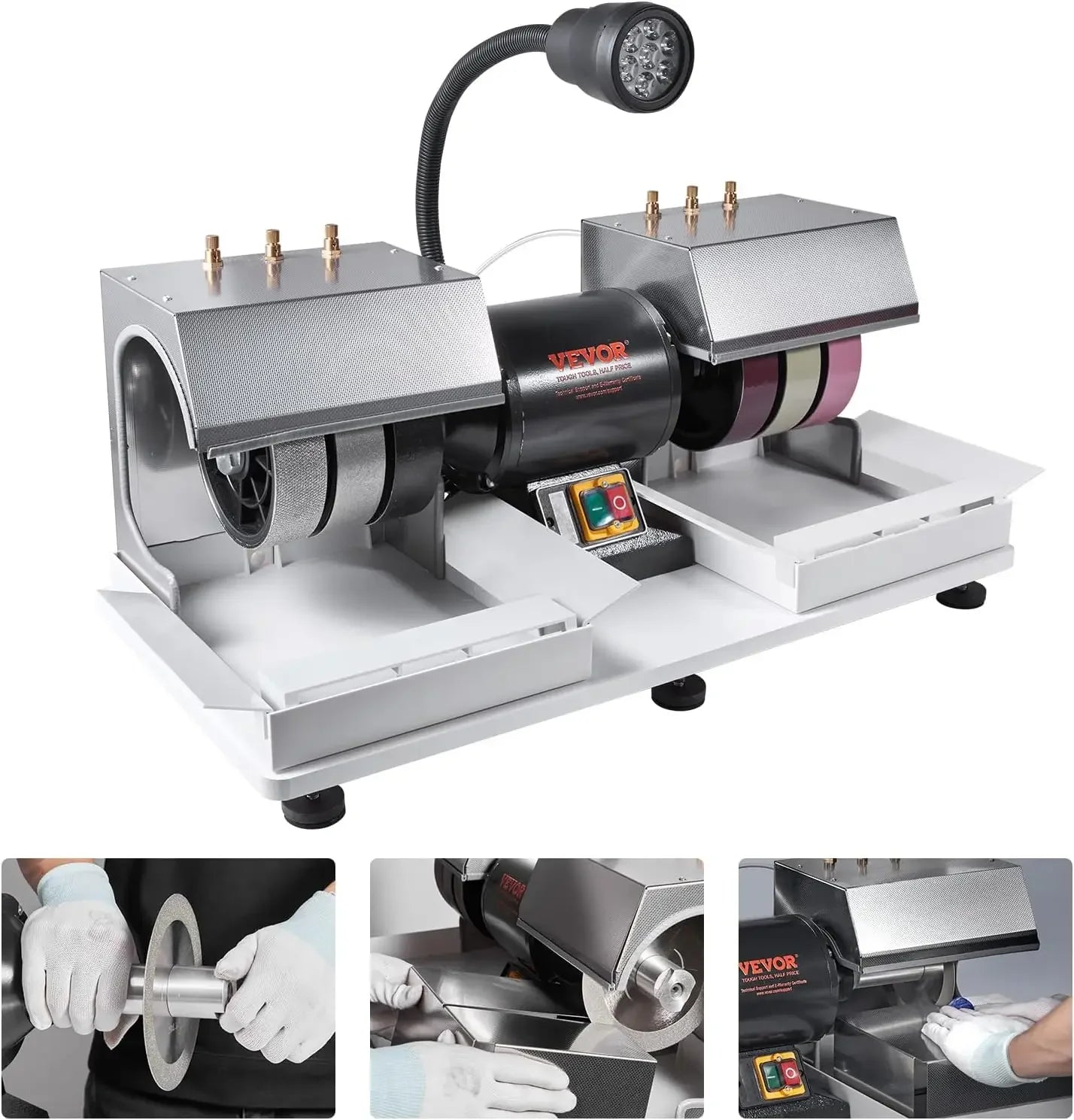 Lapidary Rock Grinder Polisher With Lamp