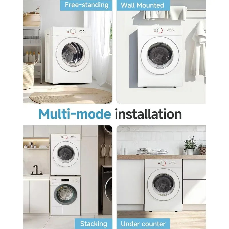 Compact Dryer with Stainless Steel Tub Front Load Tumble