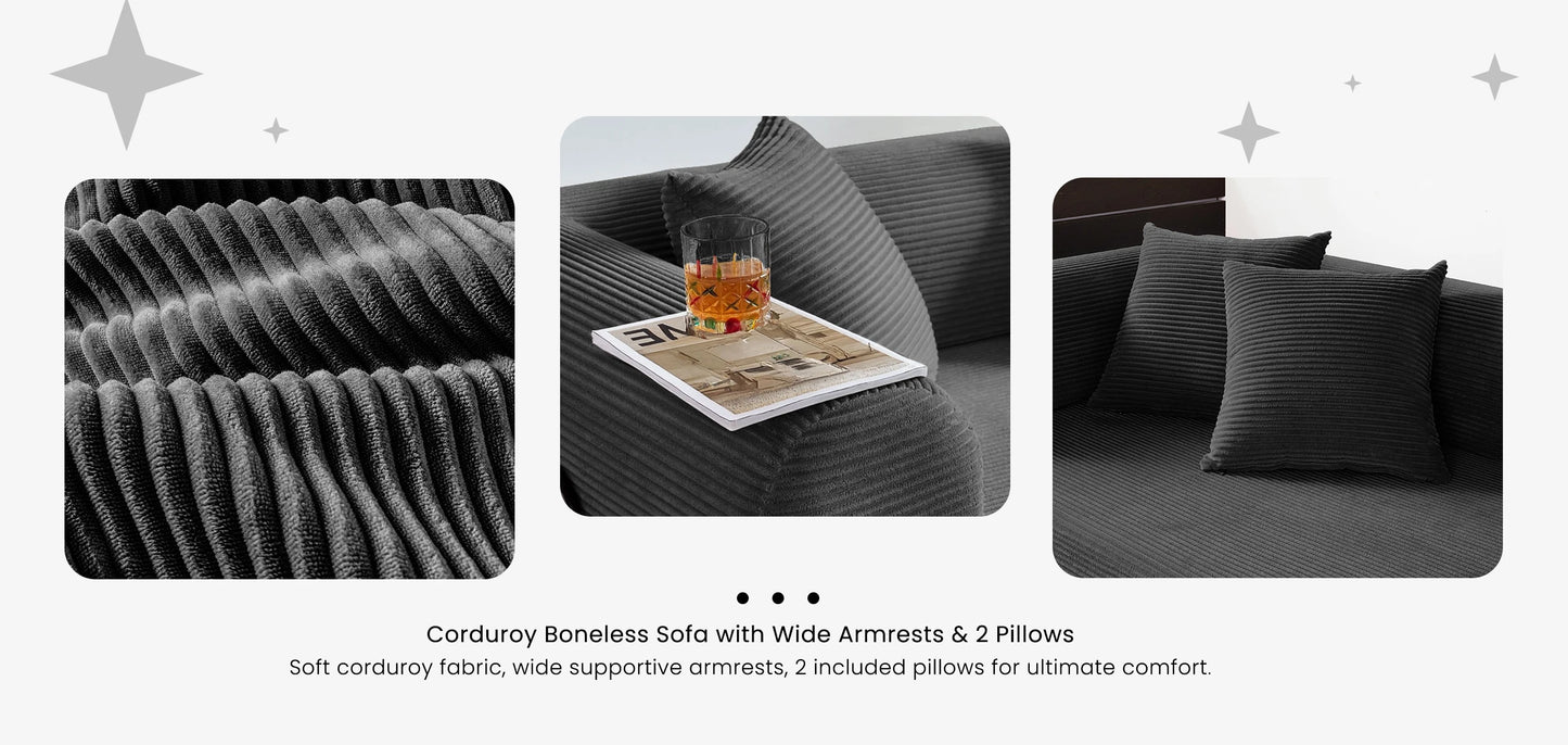 Boneless Couch Foldable Convertible Futon Sleeper Sofa Bed