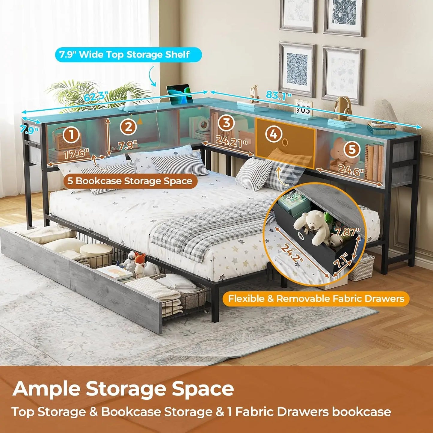 Corner Full Bed Frame