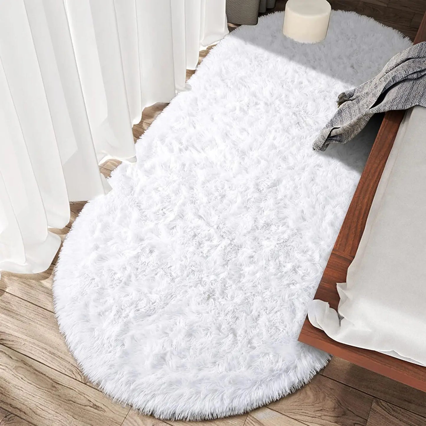 Oval Fluffy Ultra Soft Area Nursery Mats
