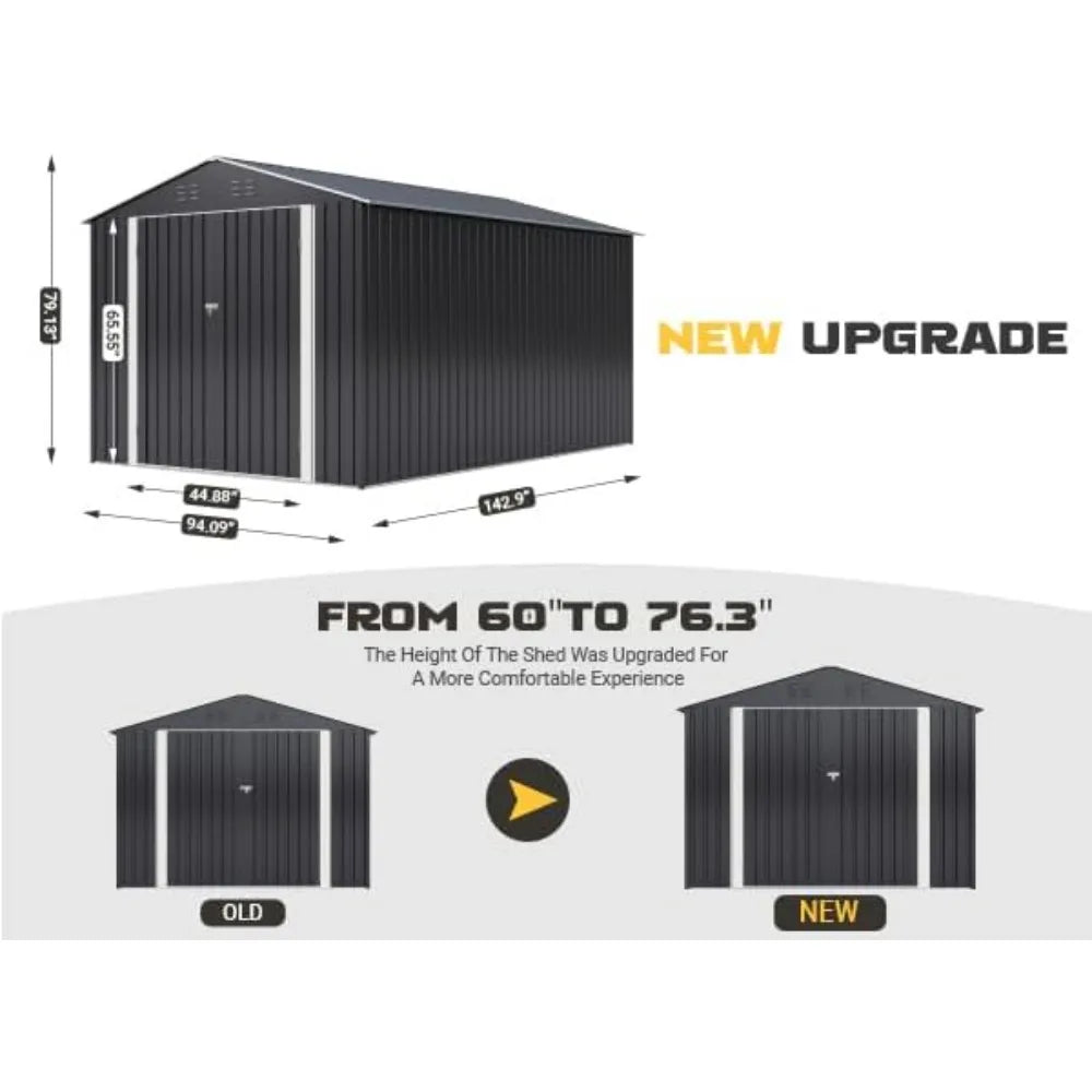 Outdoor Storage Shed with Updated Frame Structure