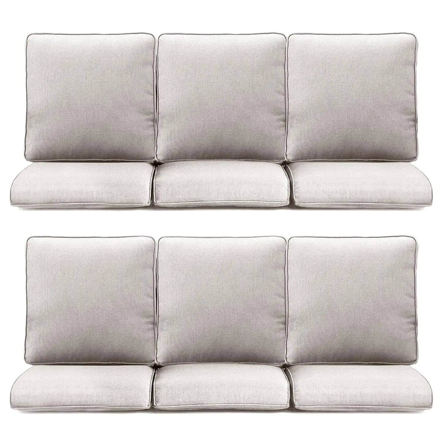Deep Seat Cushion Set Zippered Removable Cover