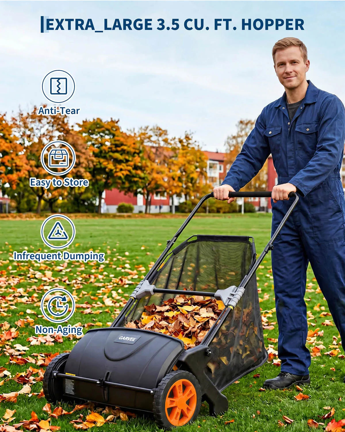 Push Lawn Leaf Sweeper