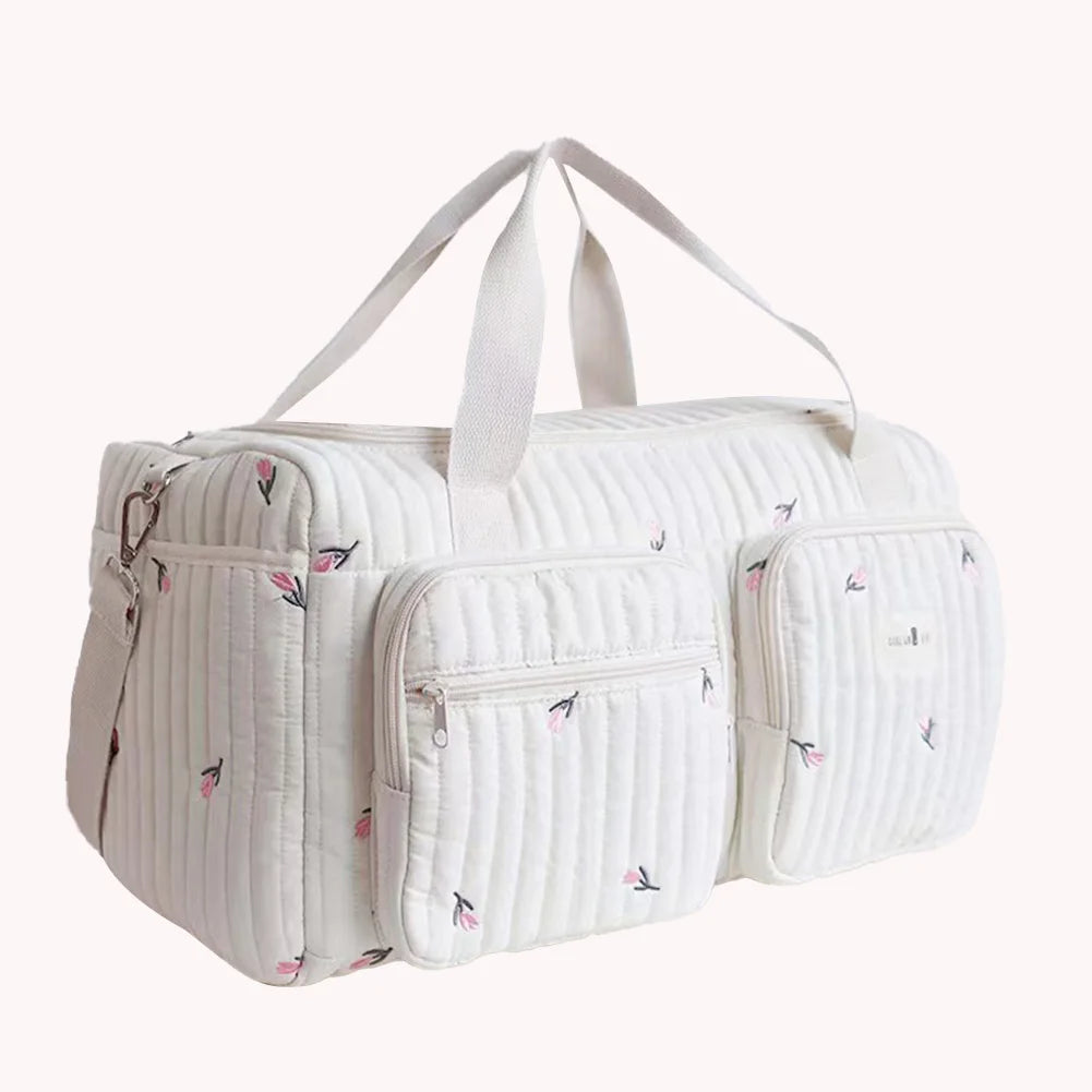 Large Quilted Baby Diaper Bag