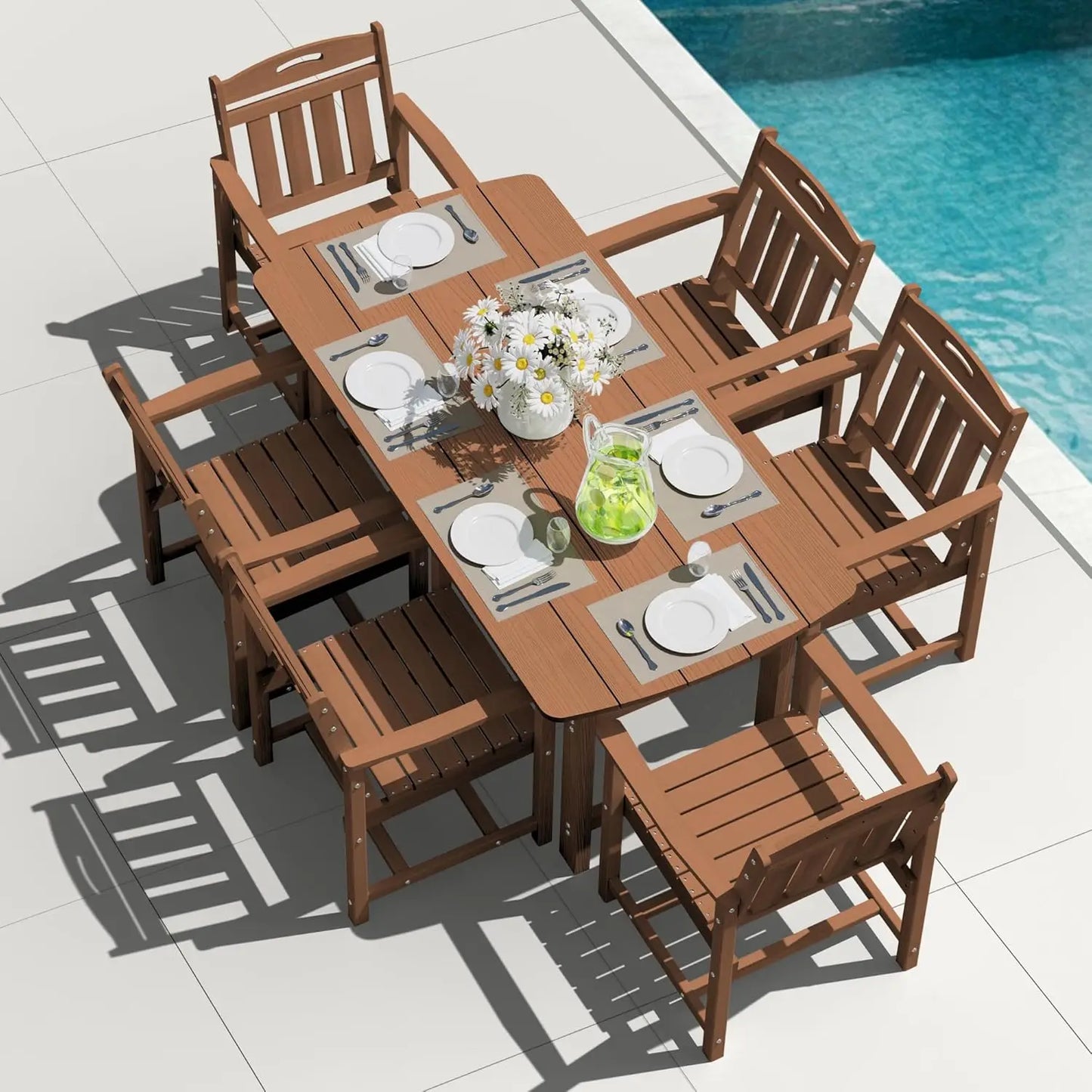 Patio Table and Chairs Set with All-Weather Table