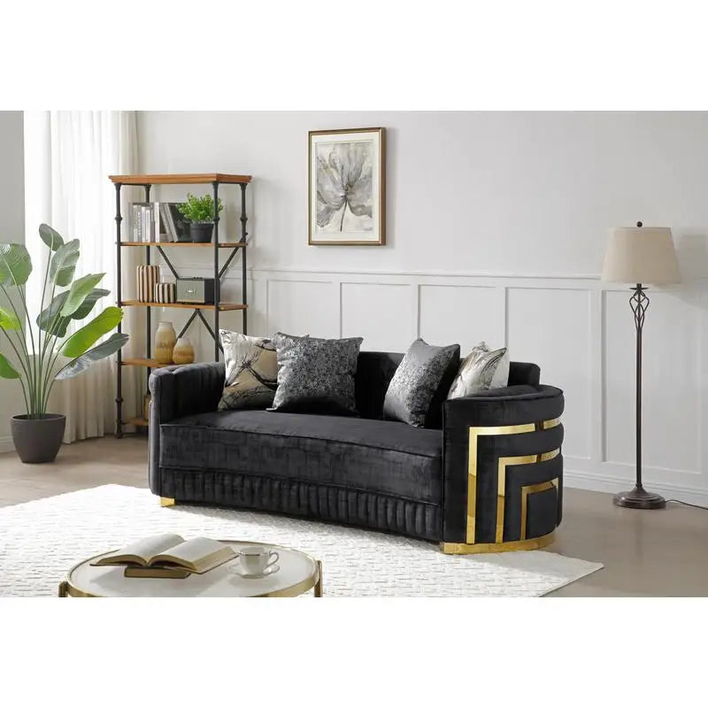 Elegant and Comfortable Modern Design Black Sofa