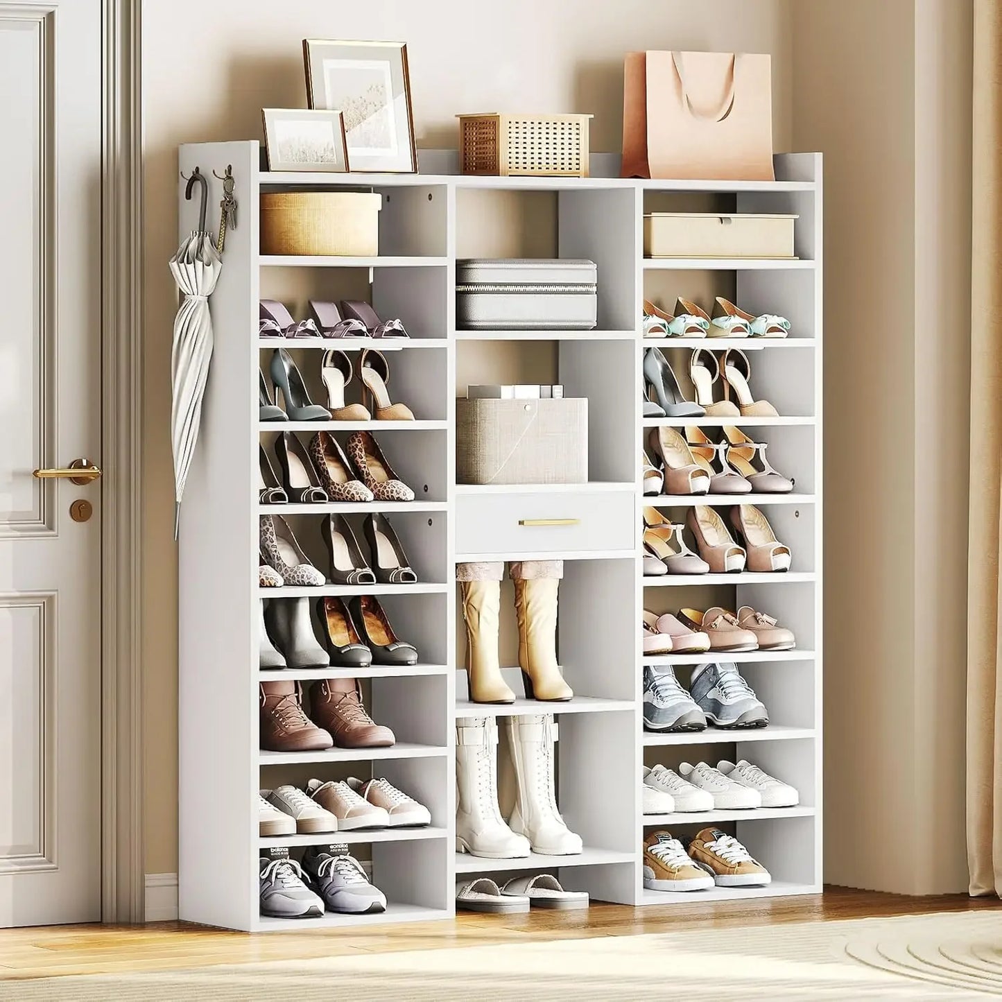 Shoe Rack - Wooden Shoe Storage Organizer