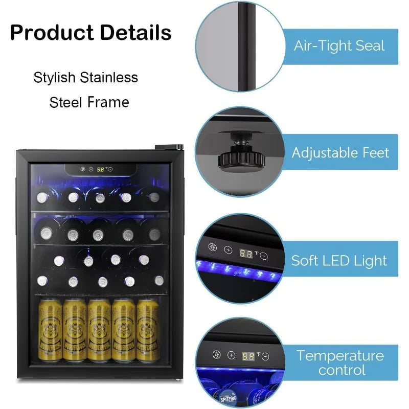 24 Bottle Wine Cooler/Cabinet Beverage Refrigerator