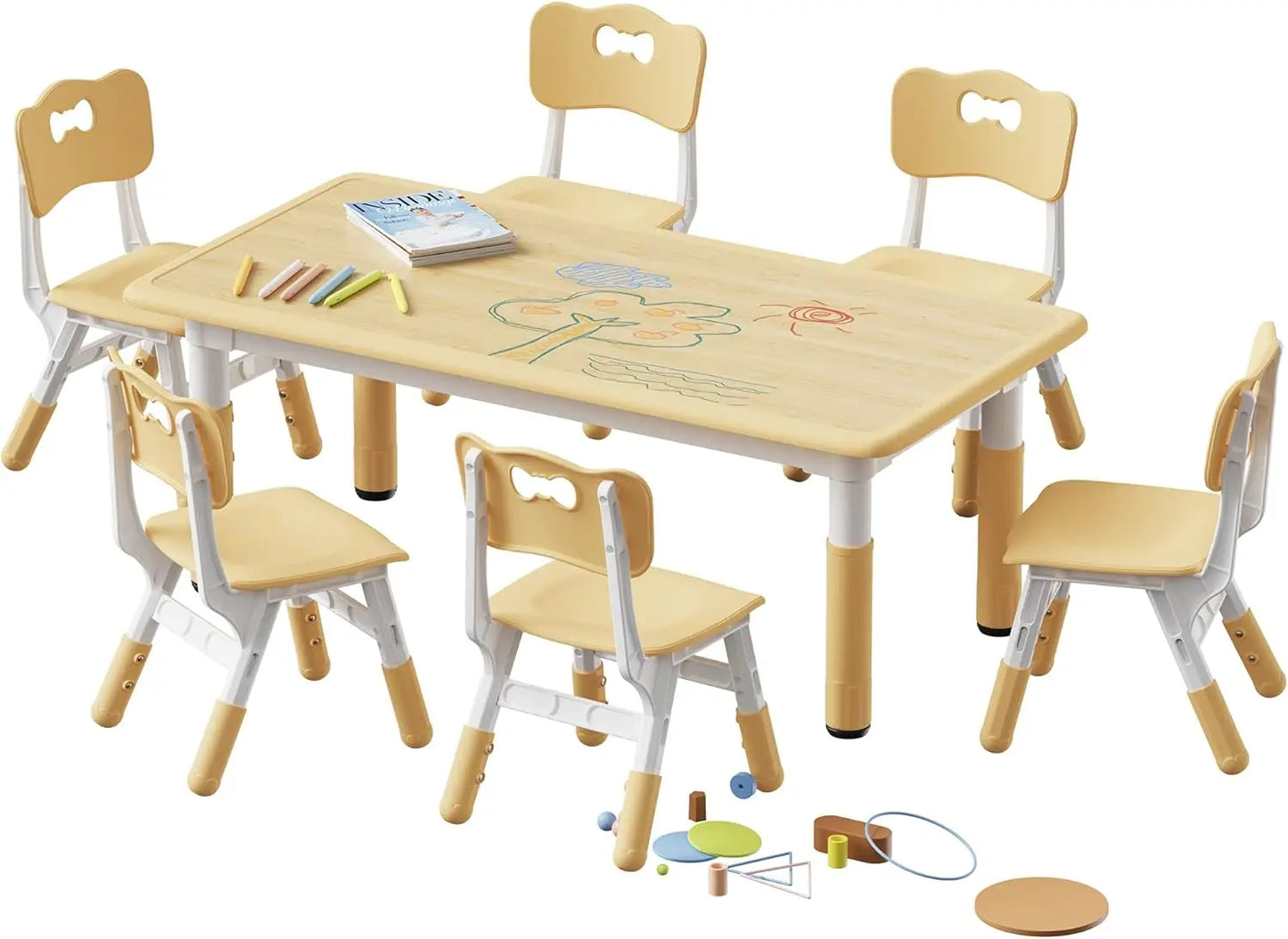 Desk and Chair Set Graffiti Desktop