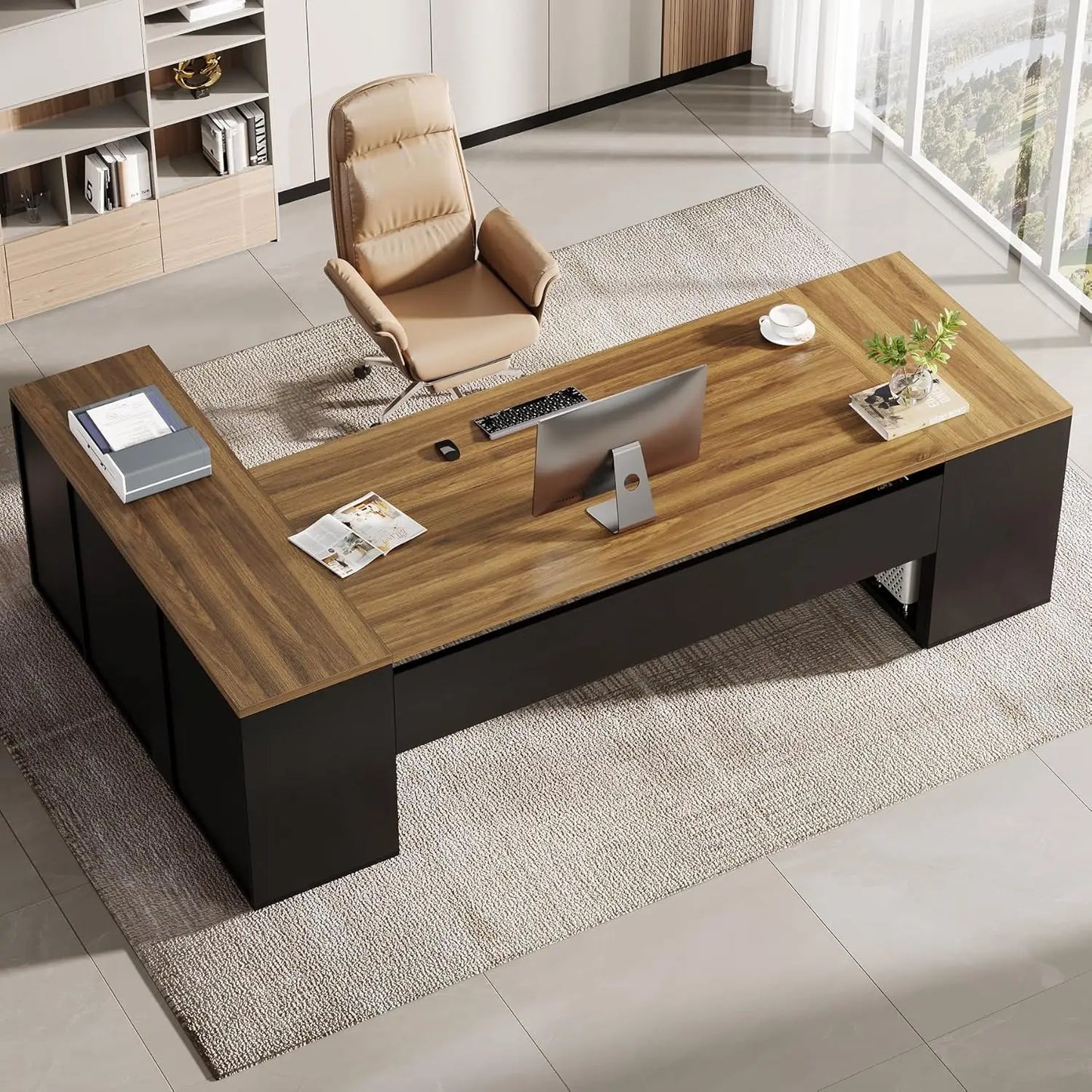 L-Shaped Executive Desk