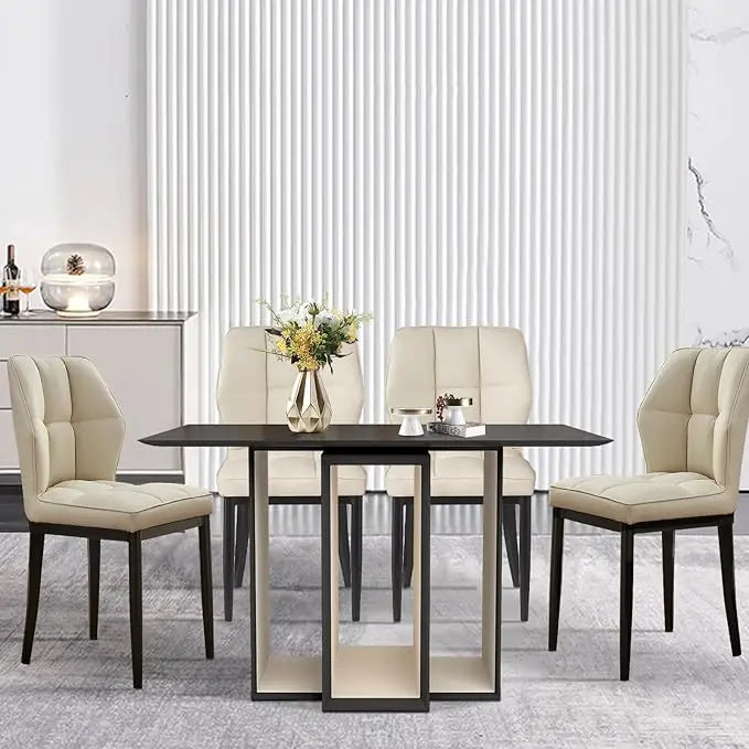 Mid Century Modern Upholstered Dinner Leather Chair