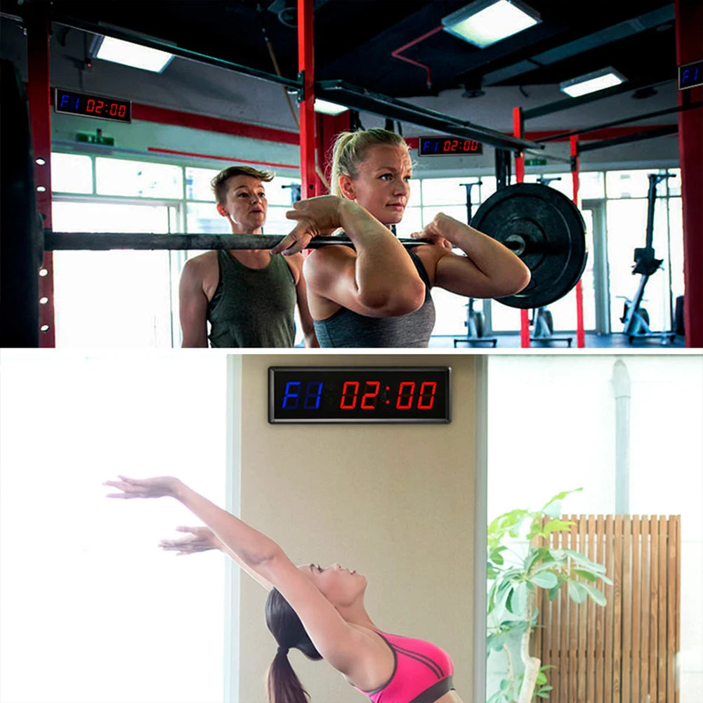 LED Workout Clock Remote Control Count Down/Up