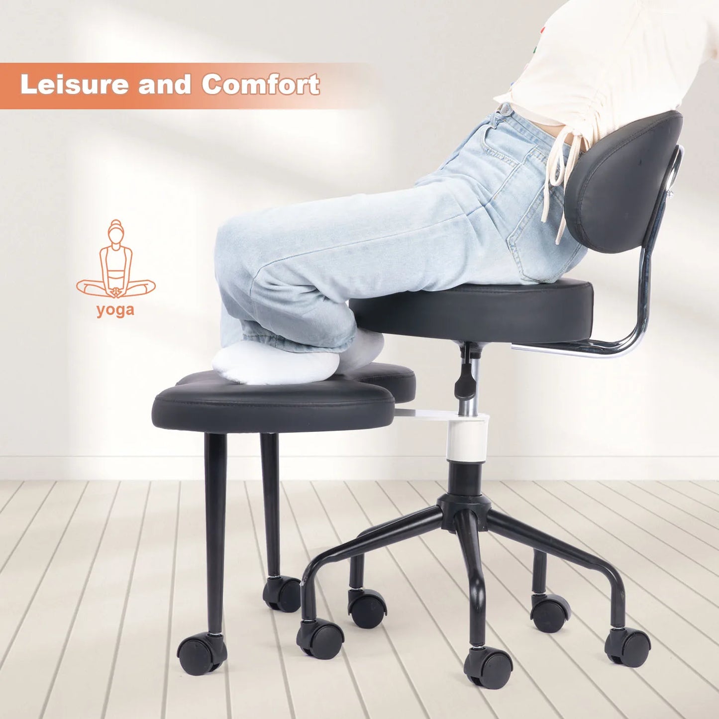 Cross Desk Chair with Lumbar Support and Height Adjustable