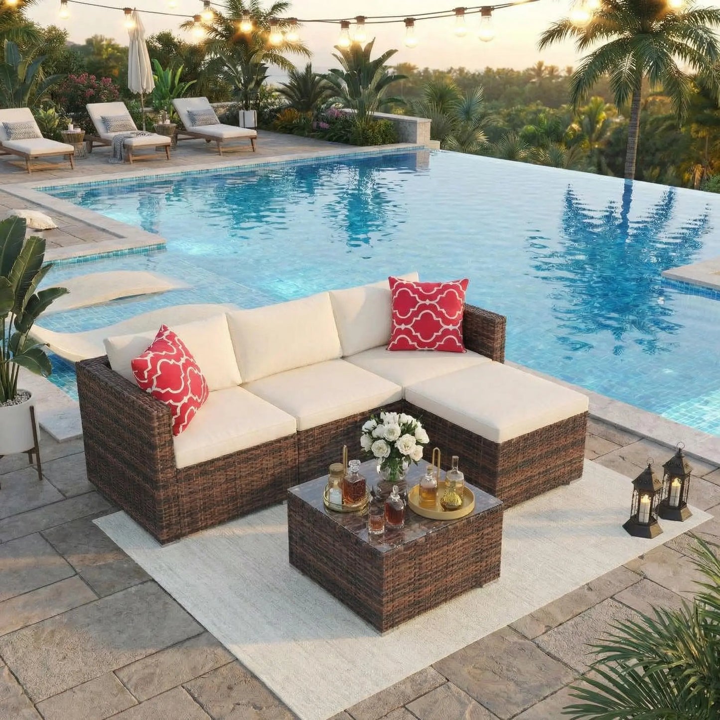 All Weather Wicker Patio Furniture Set