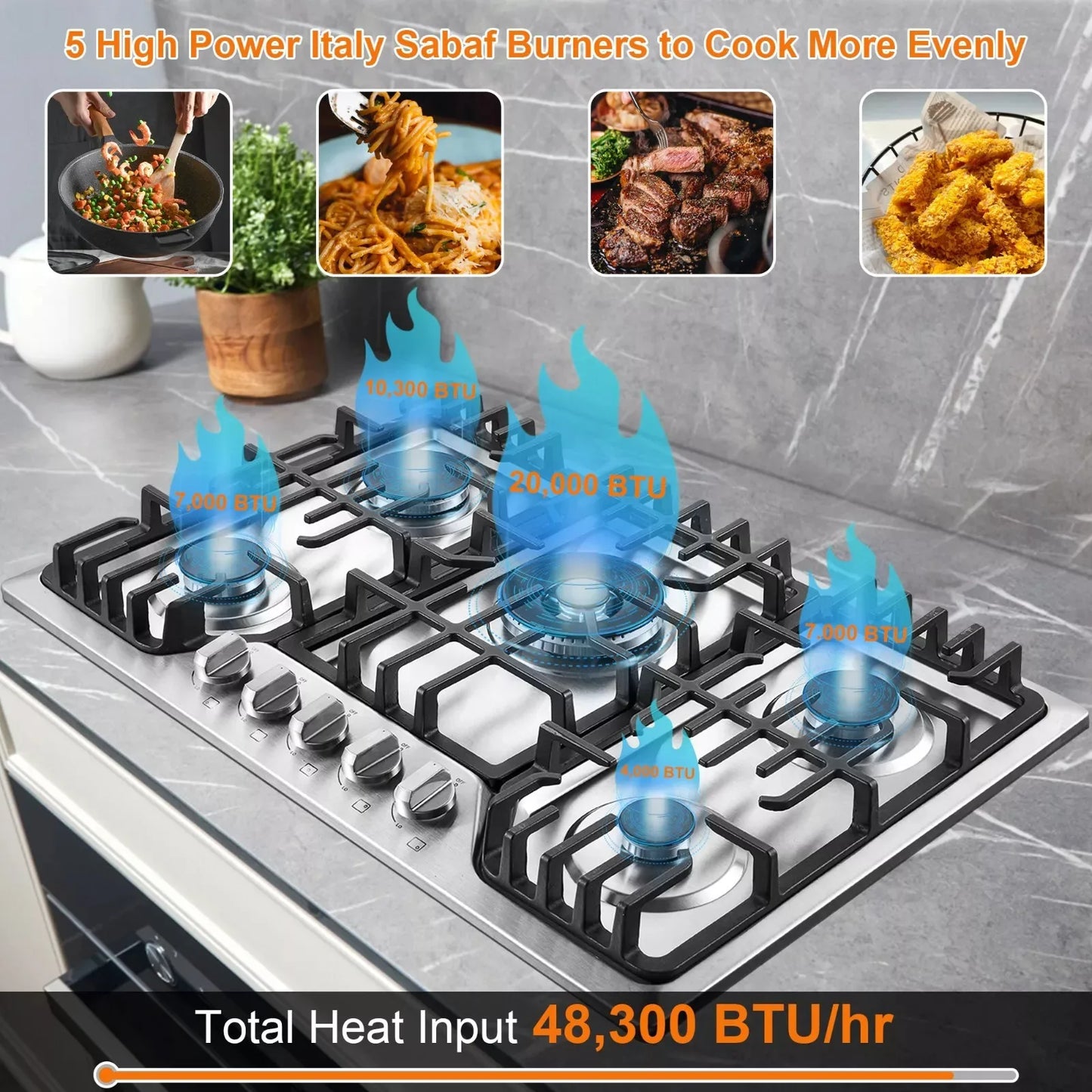 Built-in Hob with Grill Gas Cook Top