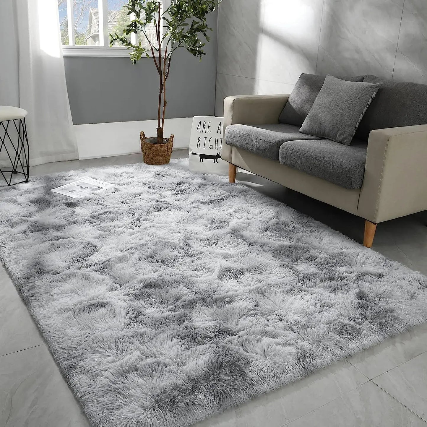 Fluffy Rugs Non Slip Rugs for Hardwood Floors and Room Decor