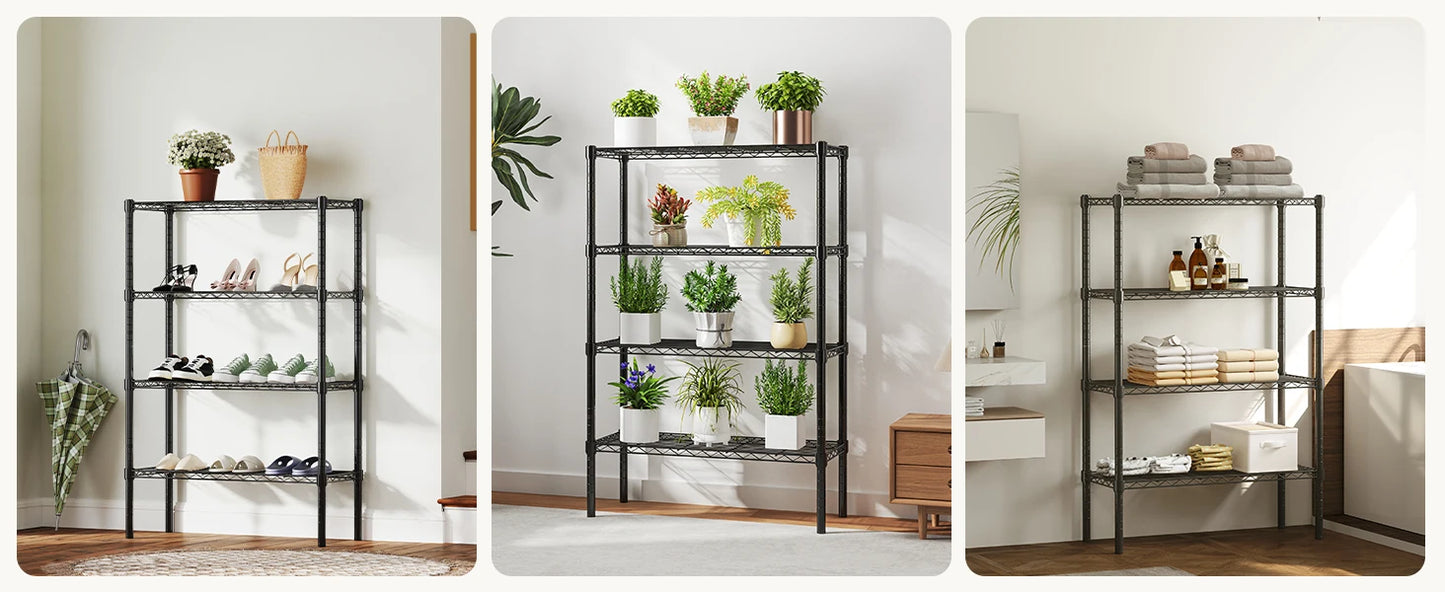 Heavy Duty Metal Wire Storage Shelves Adjustable Storage Racks