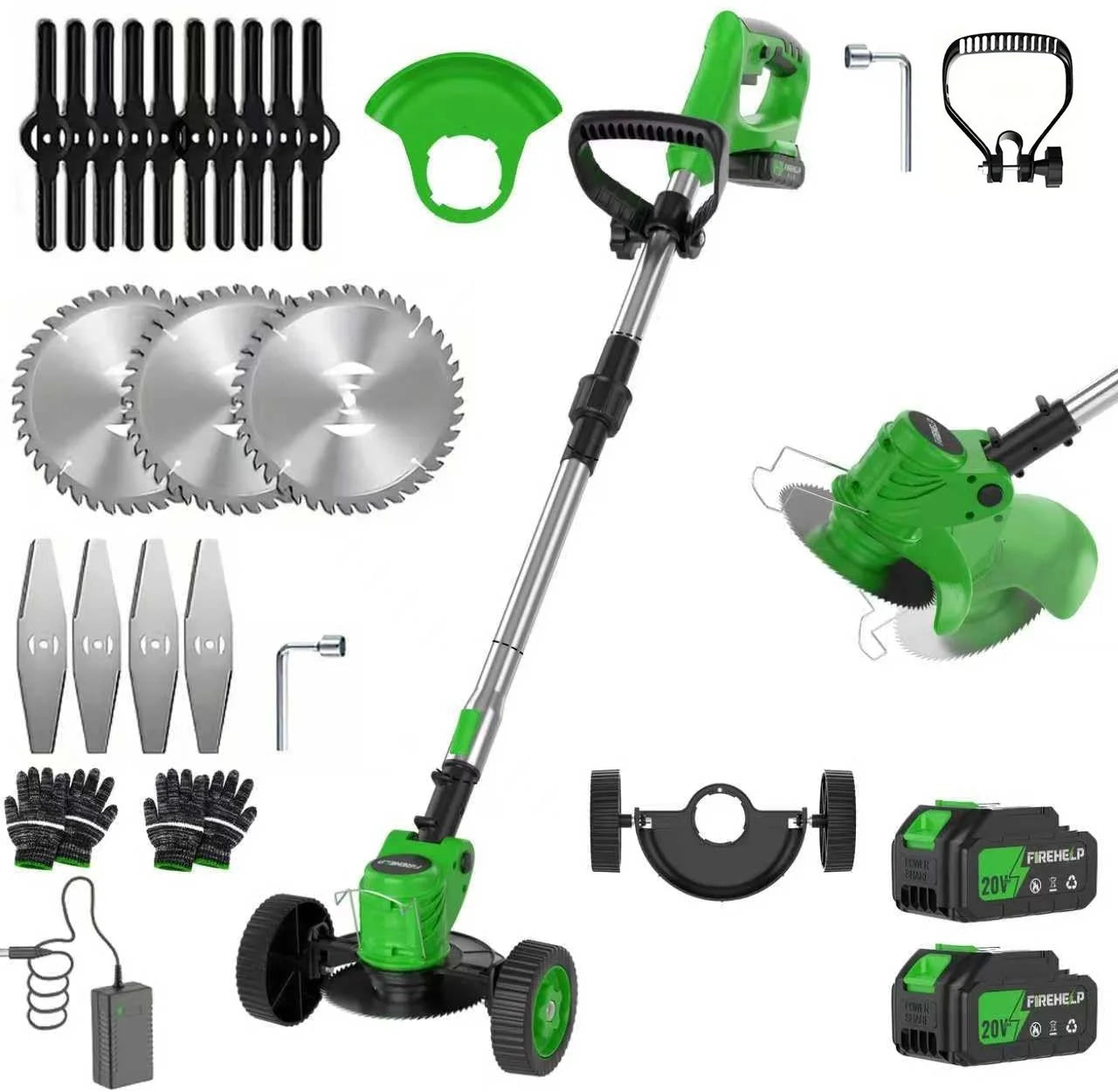 Electric Trimmer, Edger, Bush Cutter with Adjustable Height