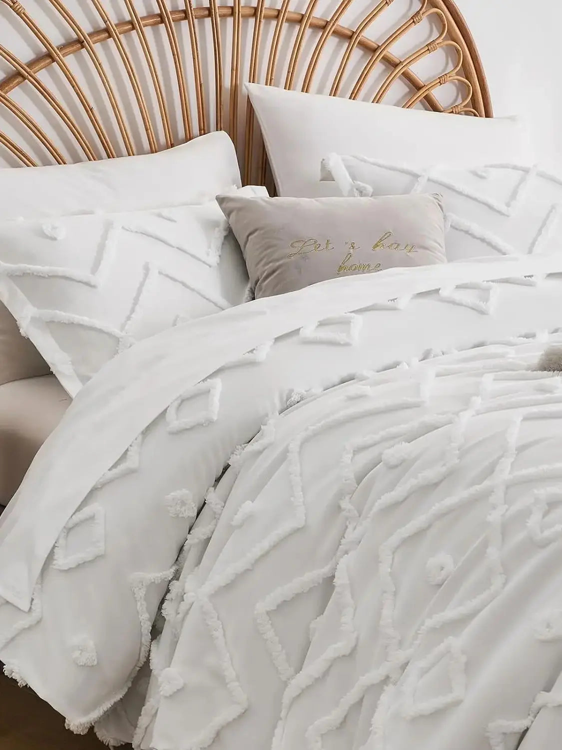 Farmhouse Shabby Chic Embroidery Bed Set