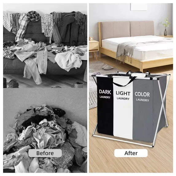 Foldable Laundry Hamper with Space-Saving Dirty Clothes Organizer