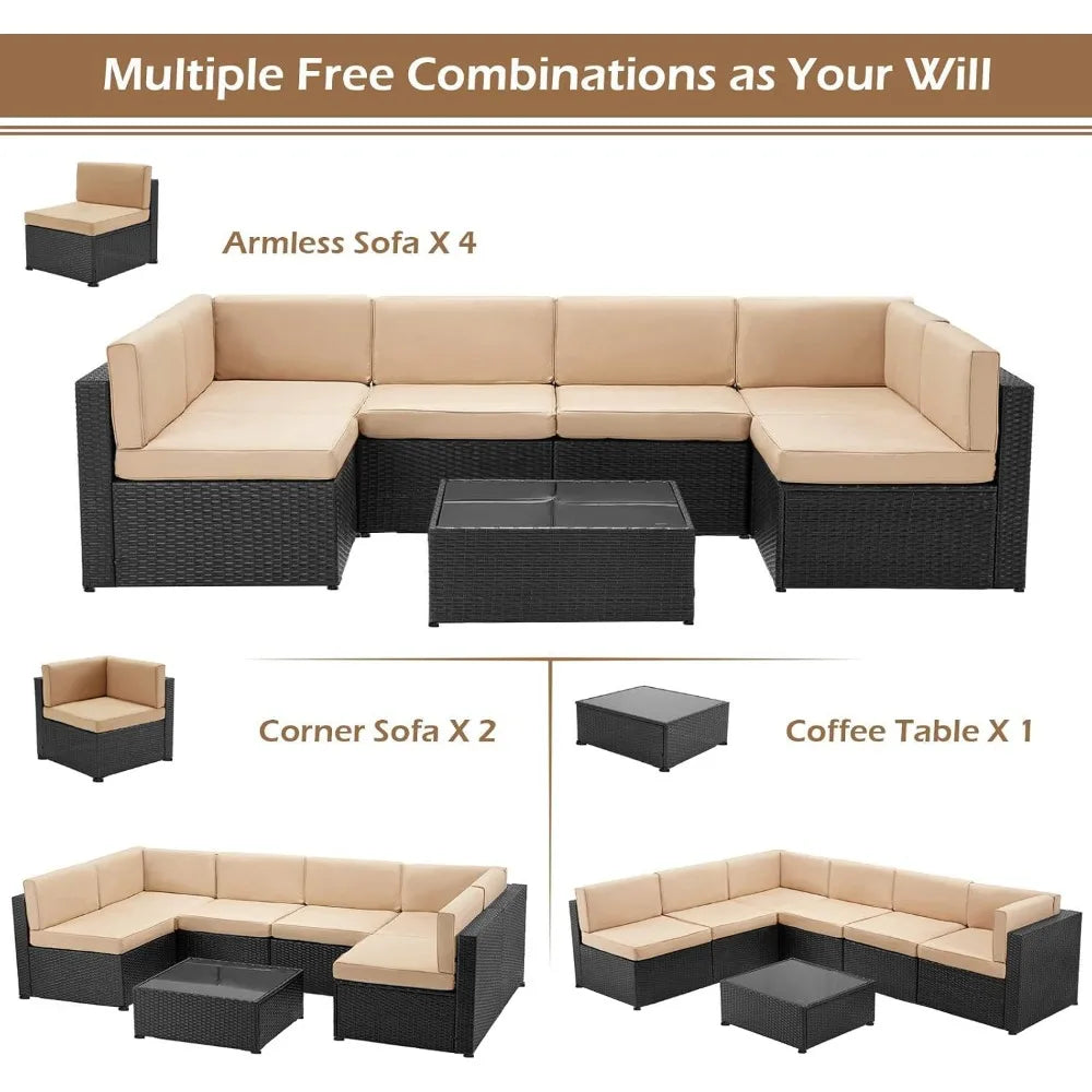 Outdoor Sectional Furniture Chair Set with Cushion