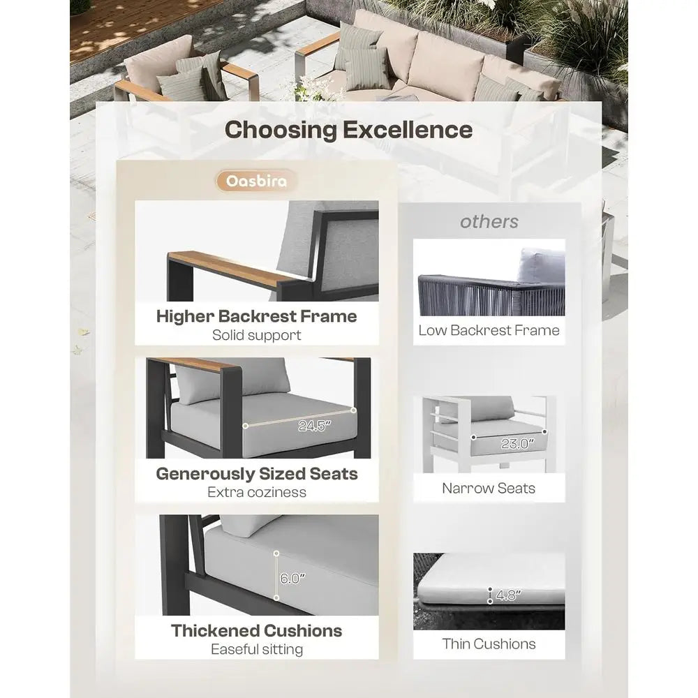 Outdoor Patio Furniture Set with Cushions