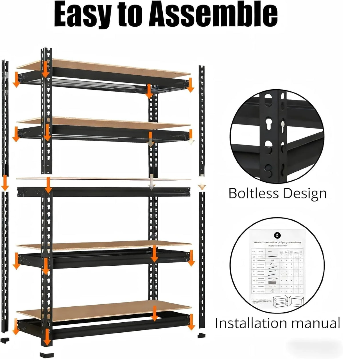 Heavy Duty Garage Storage Shelving Unit