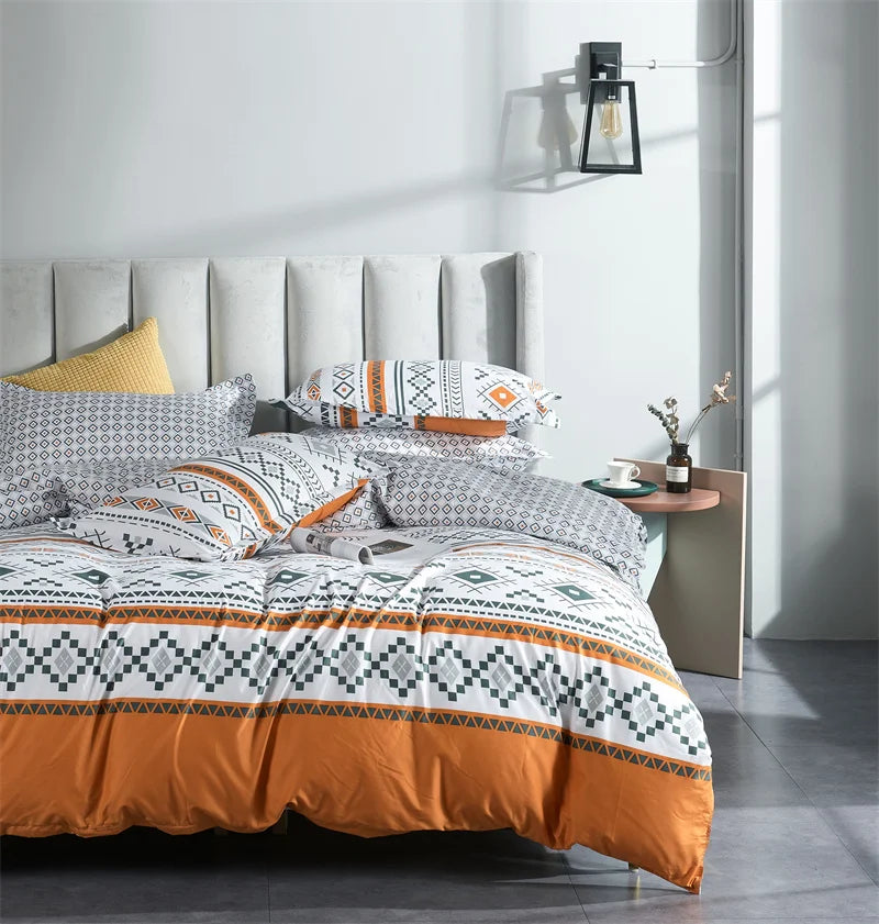 Boho Bohemian Geometric Western Duvet Comforter Cover Set