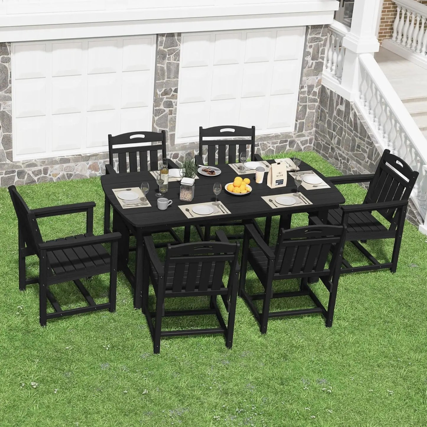Patio Table and Chairs Set with All-Weather Table