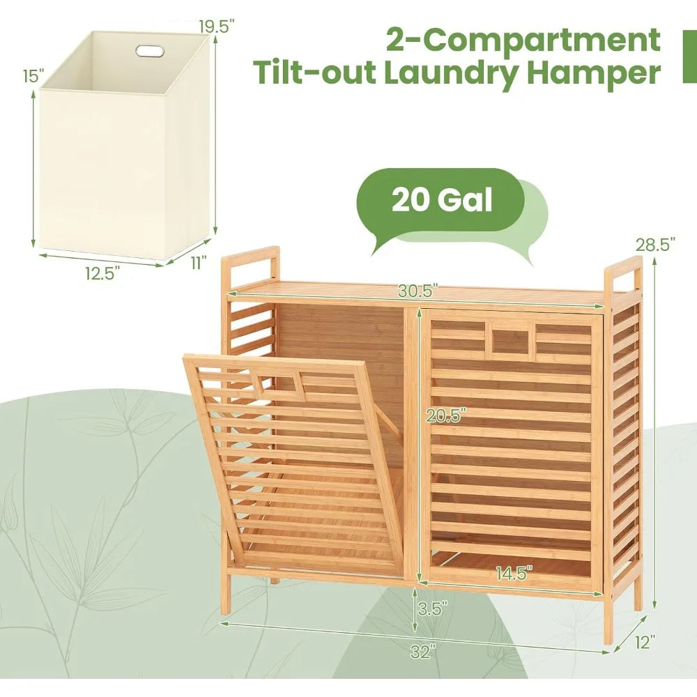 Tilt-Out Laundry Hamper,  with ,