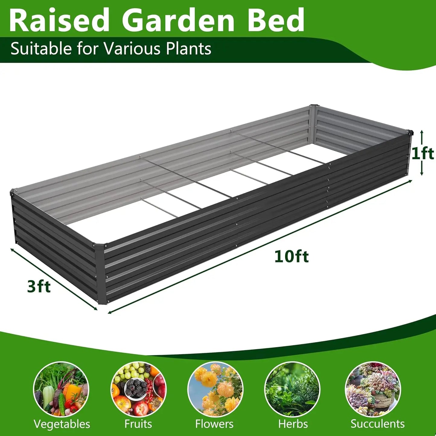 Galvanized Raised Garden Bed