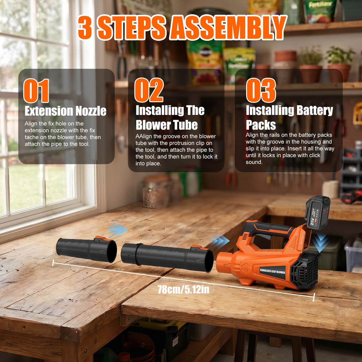 Cordless Electric Leaf Blower