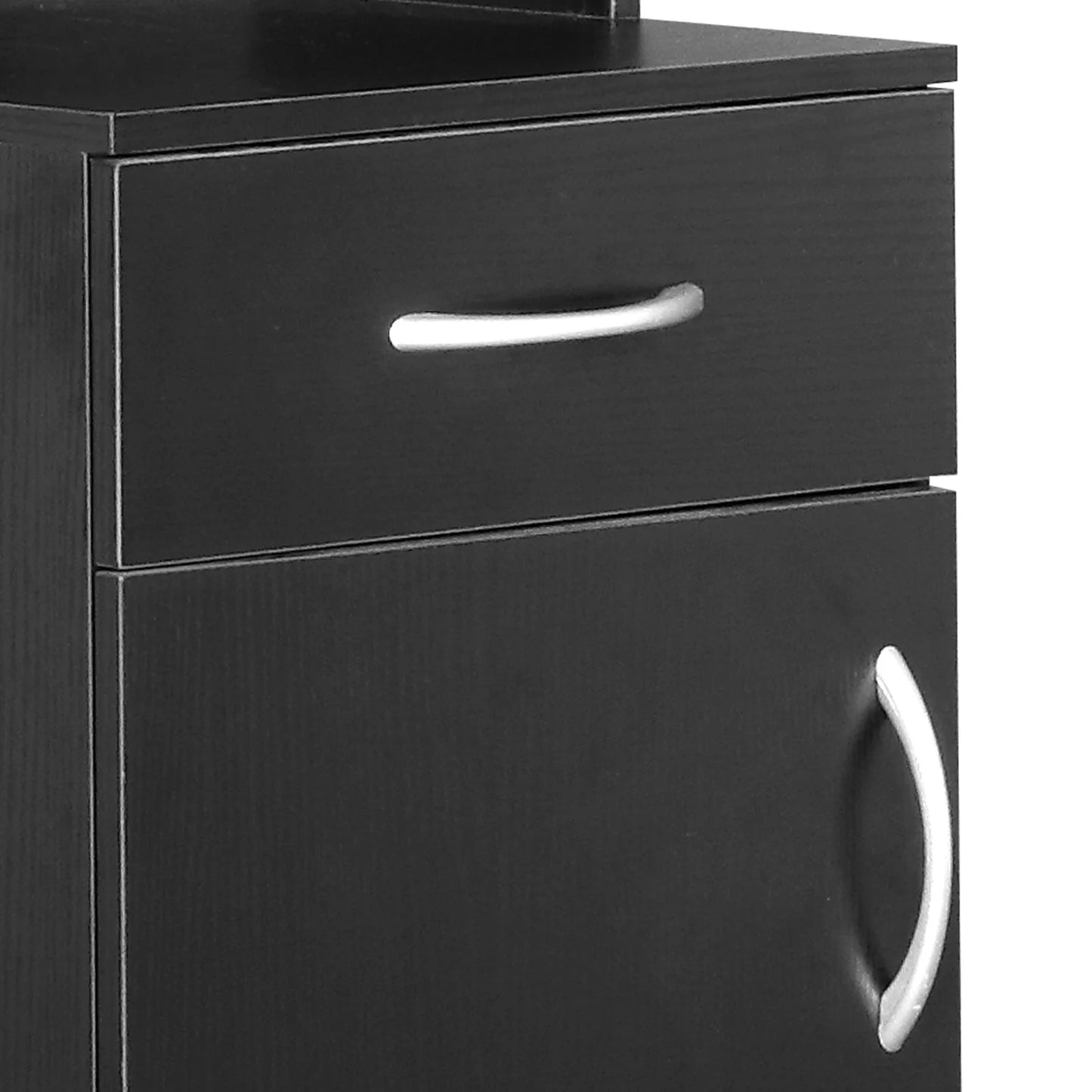 One Door, One Drawer and Three Compartments High Cabinet