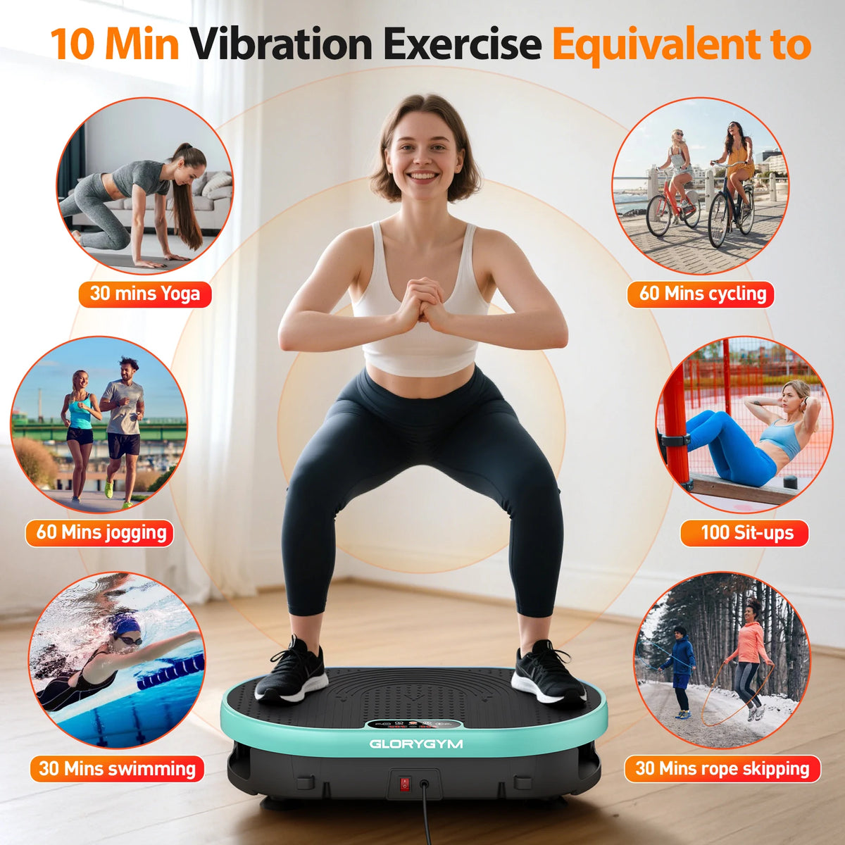 LED Display Vibration Plate Exercise Machine