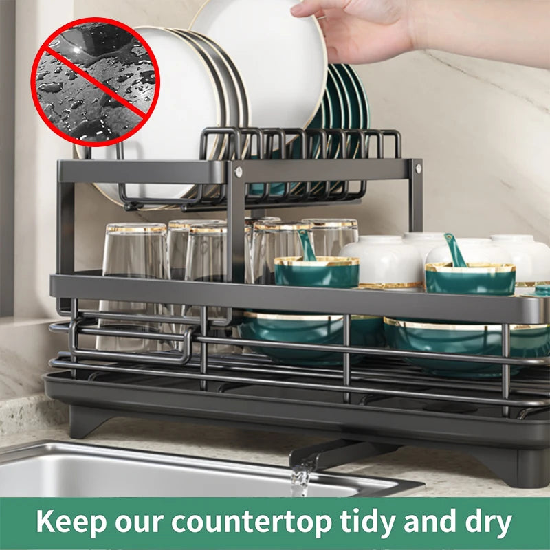 Kitchen Counter Dish Drying Rack