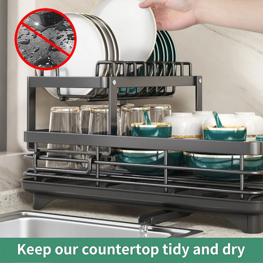 Kitchen Counter Dish Drying Rack