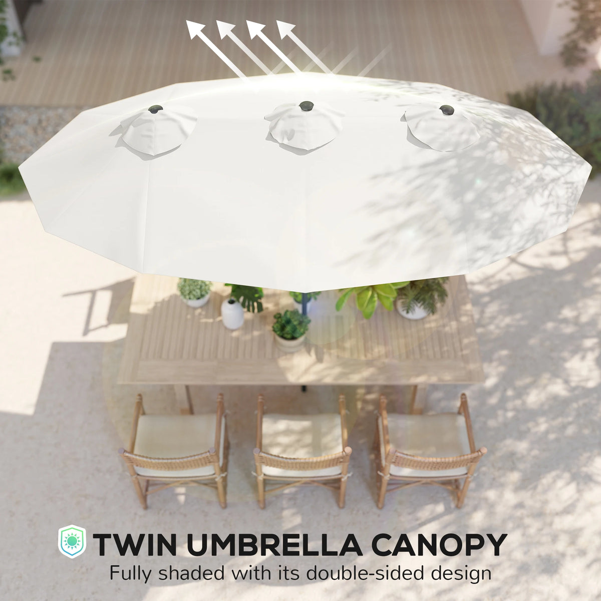 Double-Sided Patio Umbrella