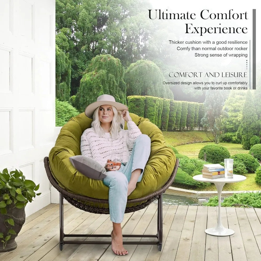Outdoor Rattan Egg Rocking Chair