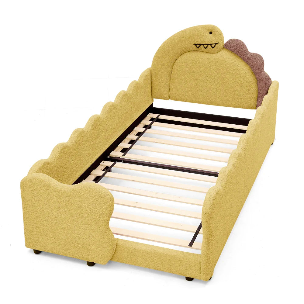 Cute Dinosaur-Shaped Bed with Safety Guardraild