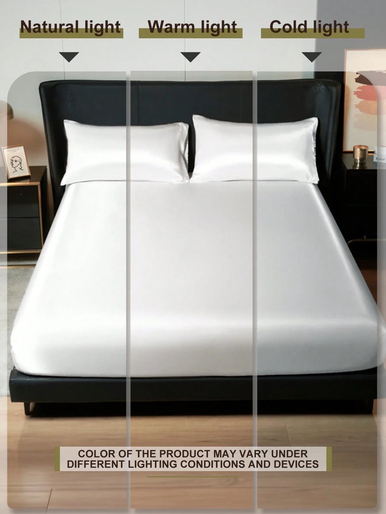 Satin Bedding Set With Fitted Sheet