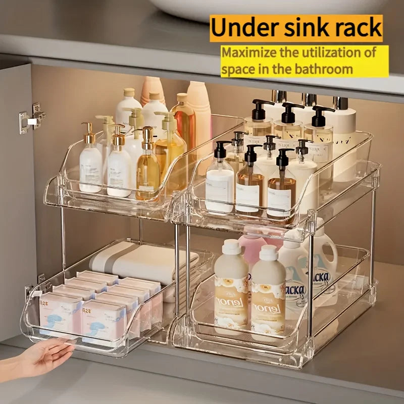 Pull-Out Under Sink Organizer with Shelf