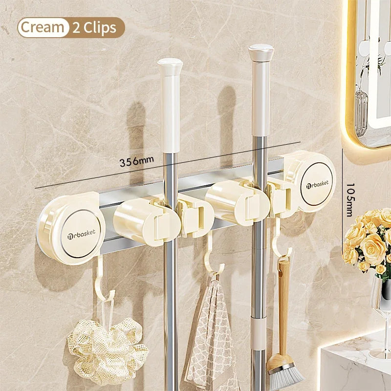 Laundry Mop Rack Wall Mounted Display