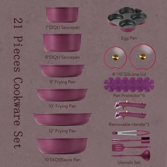 Pots and Pans Set Nonstick Cookware Set