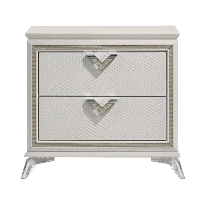 Modern Luxury - Antique White Finish for Elegant Bedroom