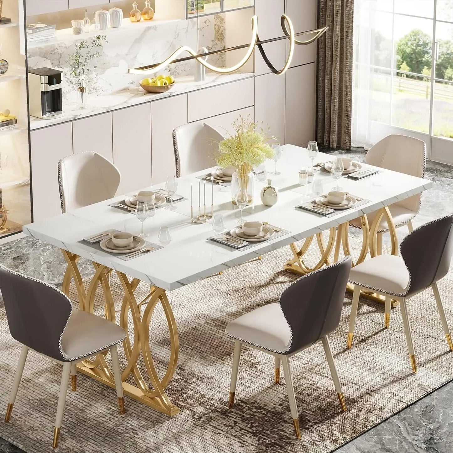 Modern and Unique Rectangular Dinner Table