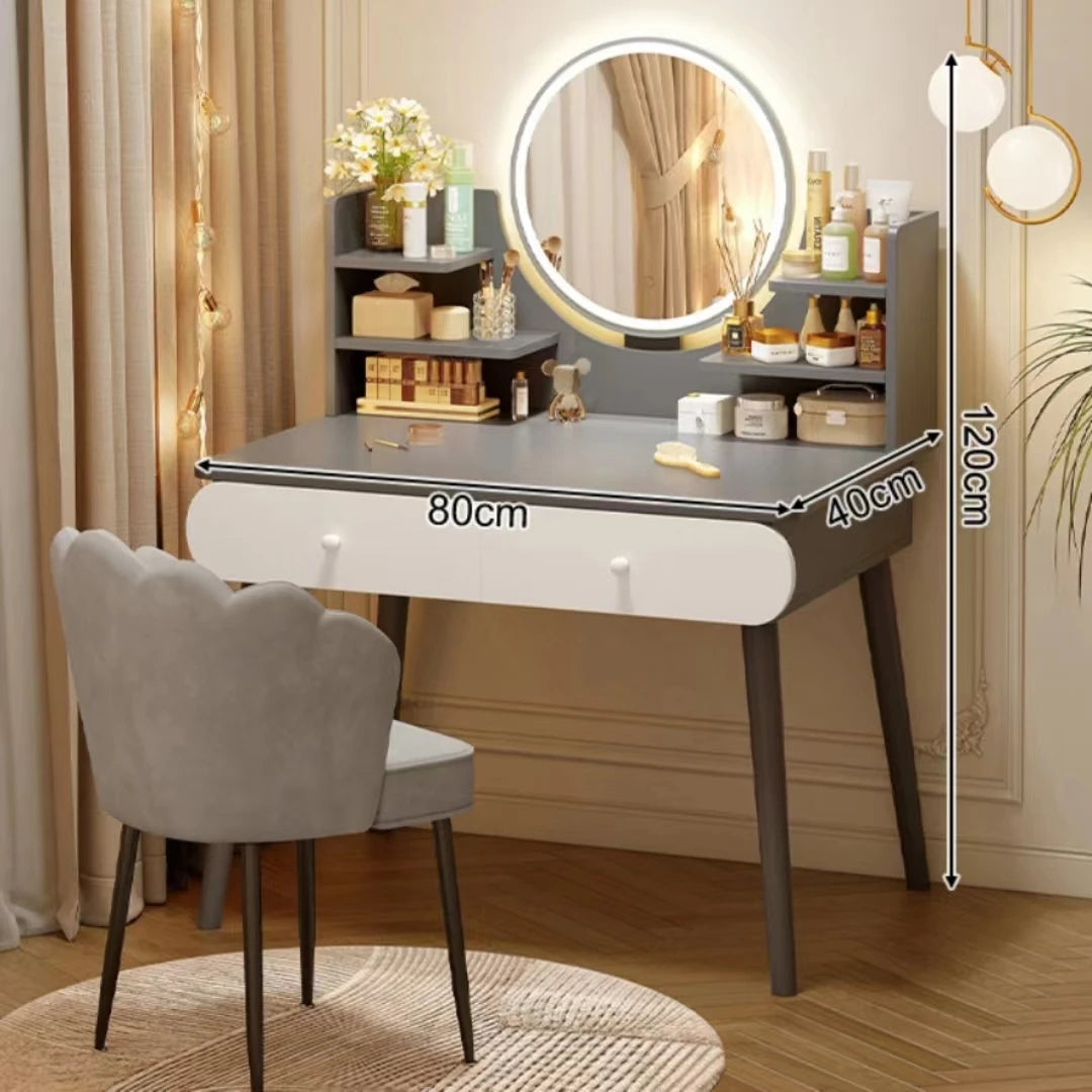 Nordic Simplicity Dresser Make-Up Mirror Table